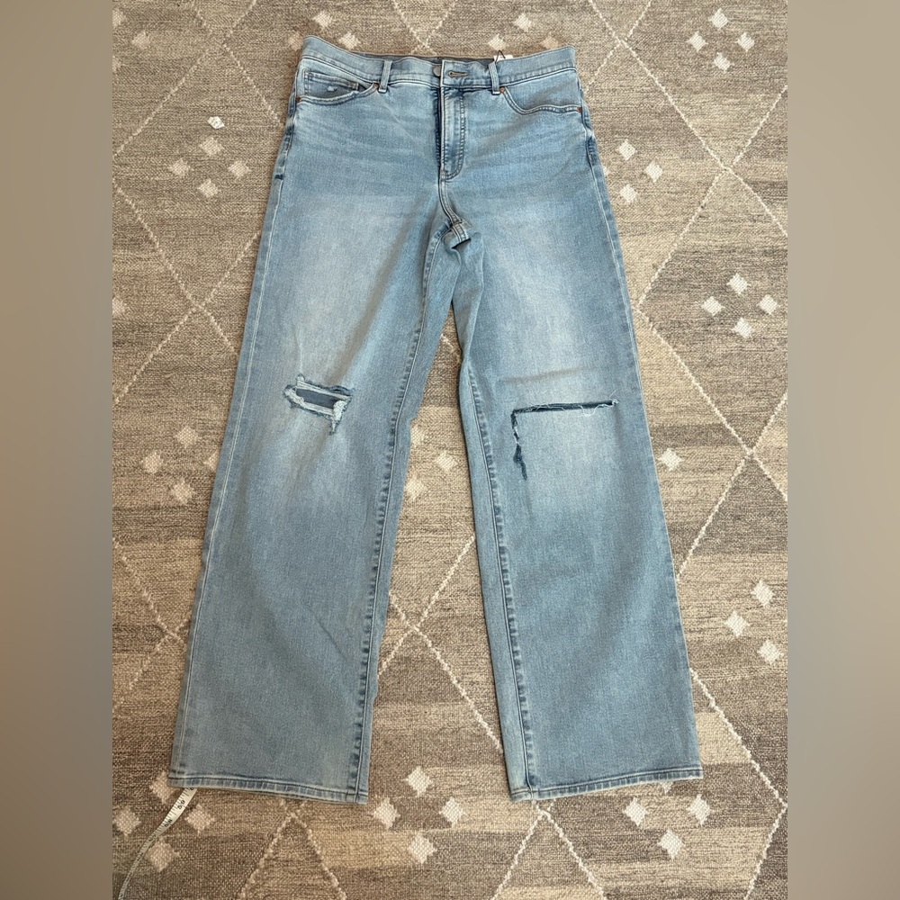 Express Light Blue Wide Leg Denim